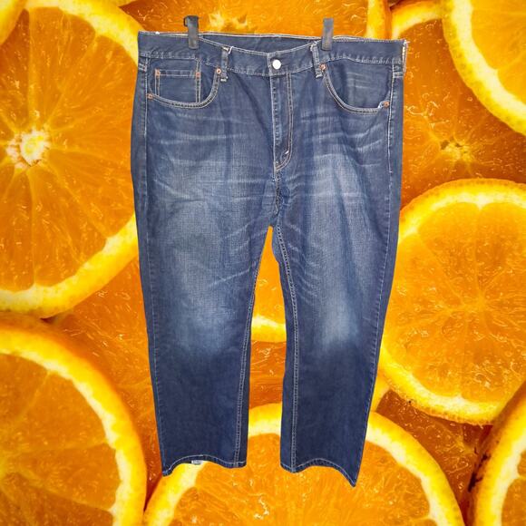 Levi's‎ Relaxed Straight 559 Slightly Distressed Blue Jeans Size 40x30 - Picture 4 of 5